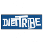 A blue and white logo for dietribe