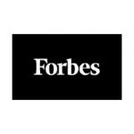 Forbes logo on a black background